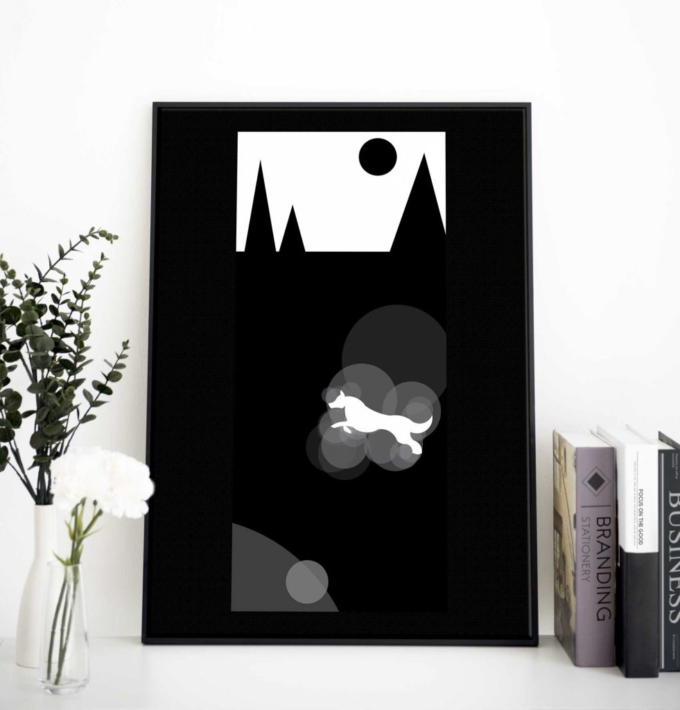 mockup affiche entre chien et loup