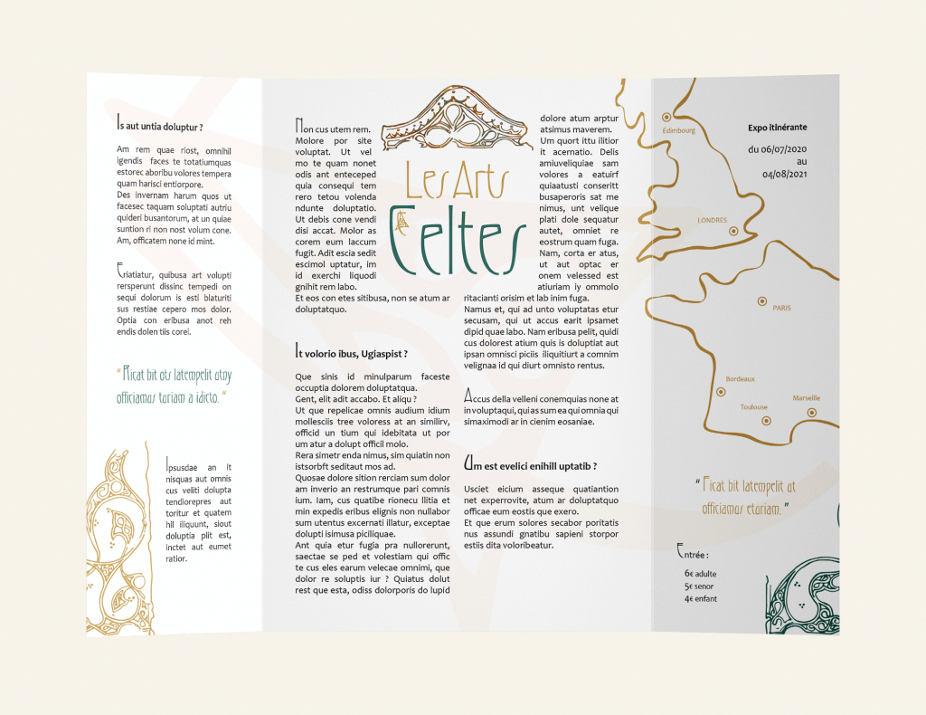 flyer les arts celtes ouvert