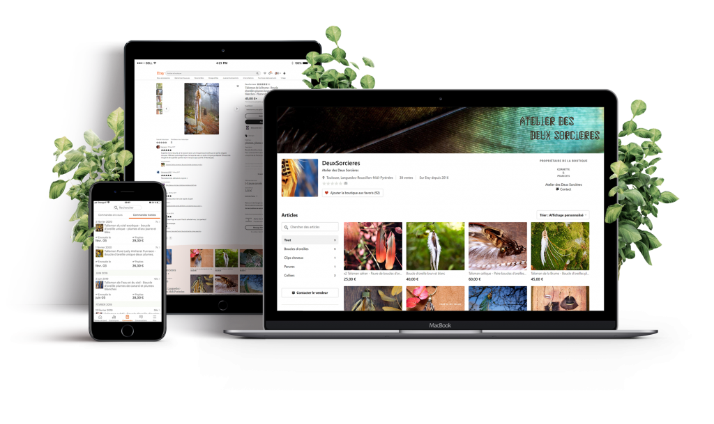 mockup vente bijoux Atelier des Deux Sorcières
